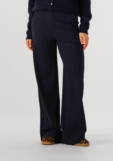 Donkerblauwe STUDIO ANNELOES Wijde broek LEXIE BONDED TROUSERS - large