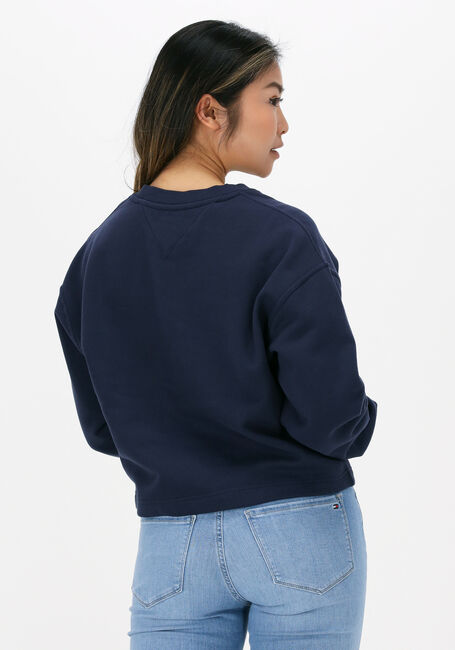 Donkerblauwe TOMMY JEANS Sweater TJW CROP TOMMY SIGNATURE CREW - large