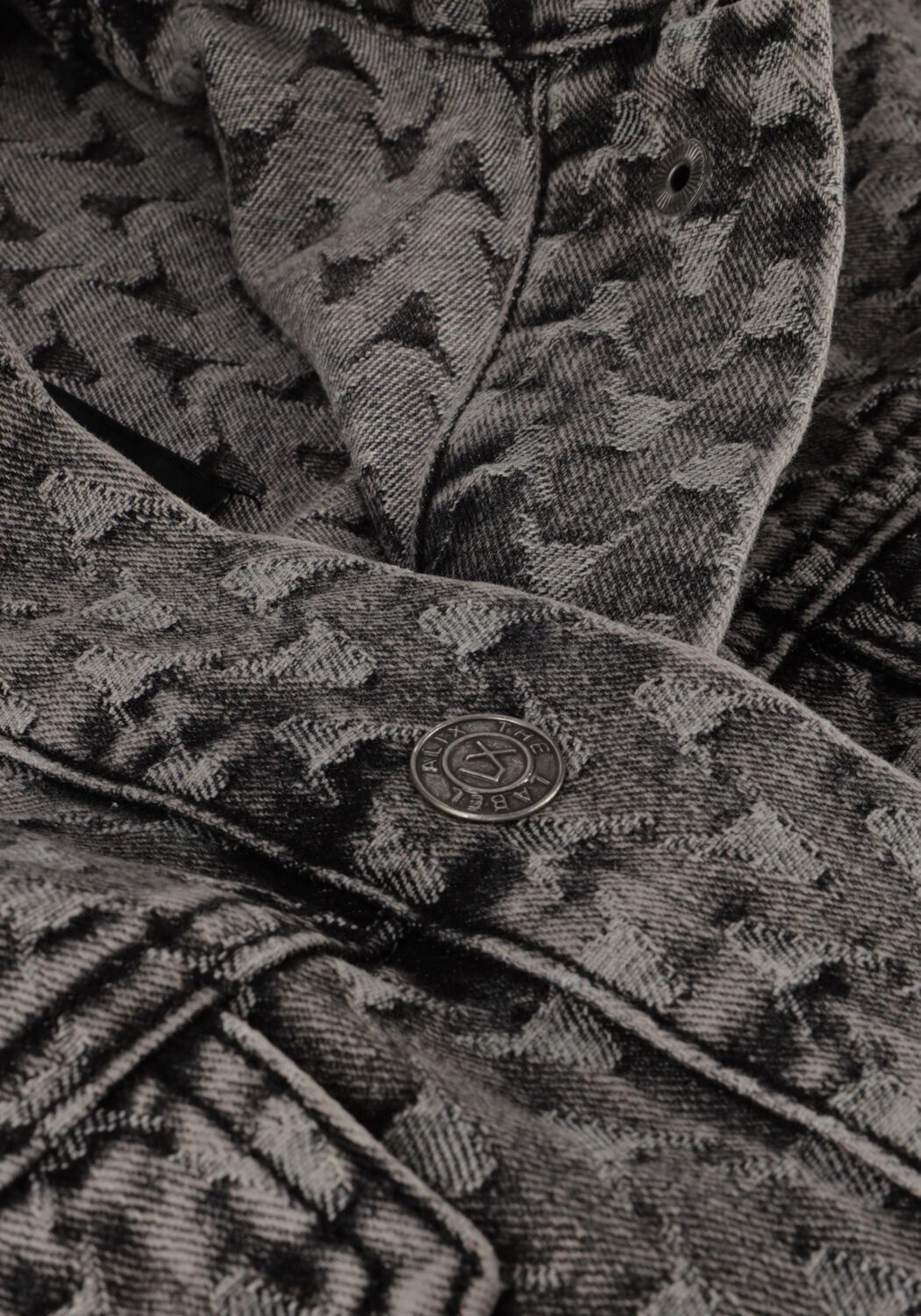 ALIX THE LABEL Veste en jean LADIES WOVEN FANCY DENIM JACKET Gris fonc&eacute; - large