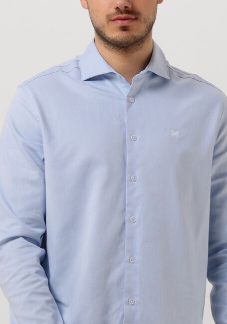 Blauwe VANGUARD Klassiek overhemd LONG SLEEVE SHIRT POWER STRETCH DOBBY 2 TONE - large