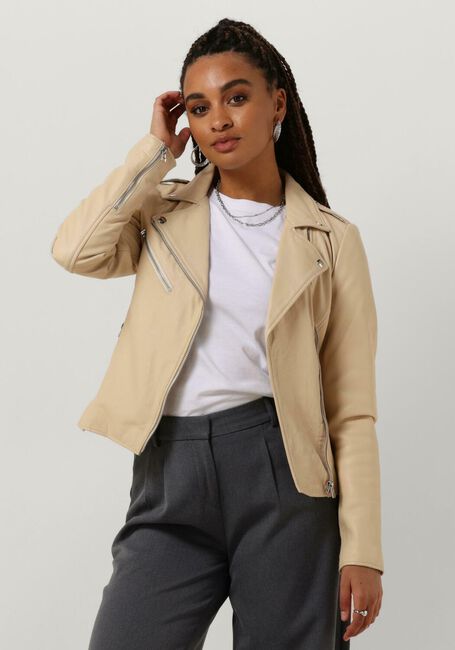GOOSECRAFT Veste en cuir GC JULIA BIKER Blanc - large