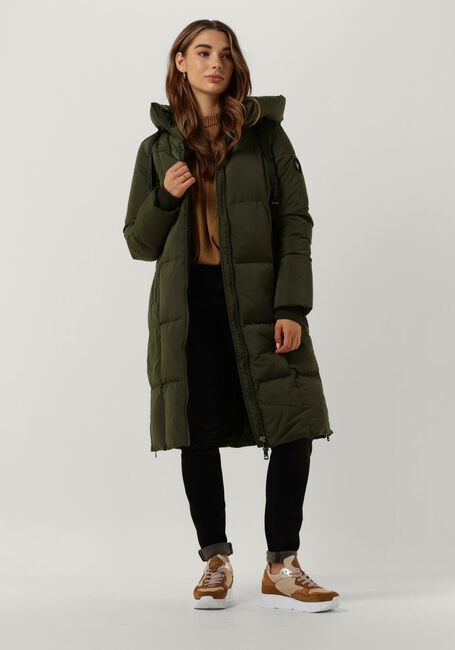 MOS MOSH Veste matelassé NOVA SQUARE DOWN COAT Vert foncé - large