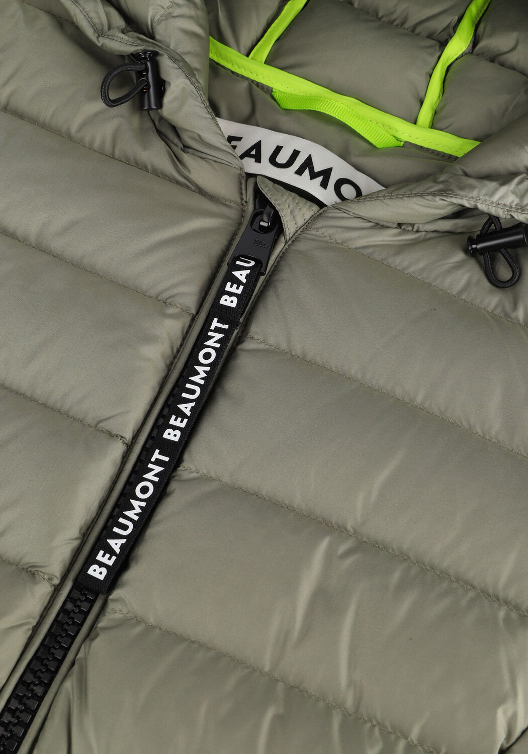 BEAUMONT Veste matelass&eacute; LONG HOODED JACKET Vert fonc&eacute; - large