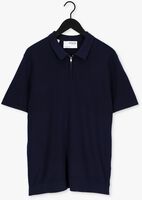 Donkerblauwe SELECTED HOMME Polo SLHFLORENCE SS KNIT ZIP POLO B