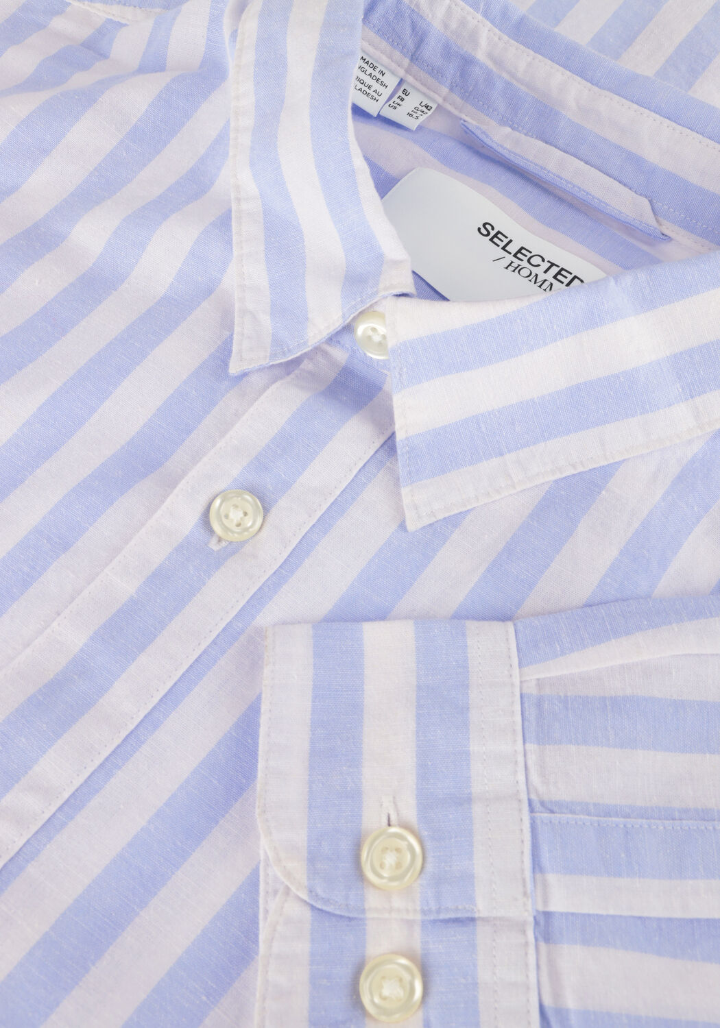 Blauwe SELECTED MEN Casual overhemd SLHSLIM-SUN SHIRT LS NOOS - large