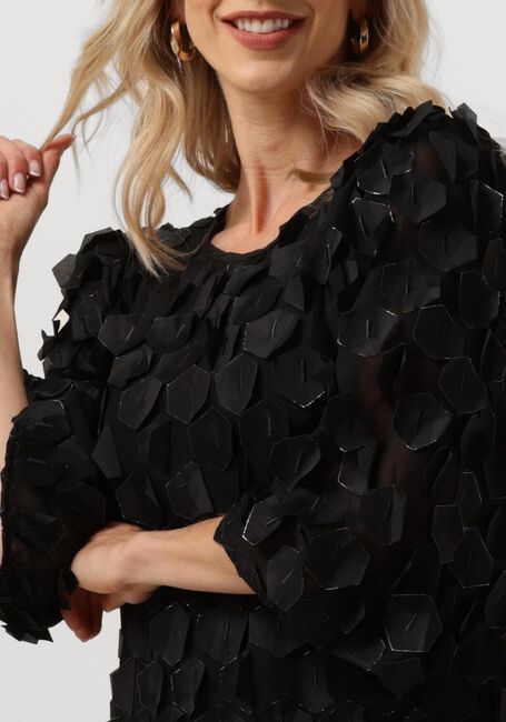 JANSEN AMSTERDAM Mini robe 3D560 JURK PIA en noir - large