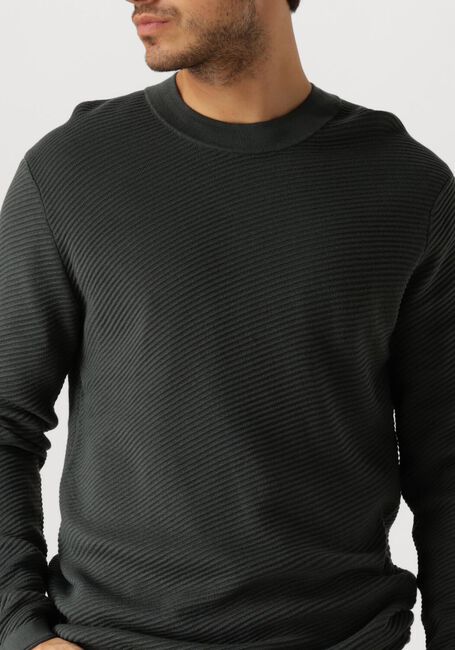 CAST IRON Pull MOCK NECK COTTON MODAL en vert - large