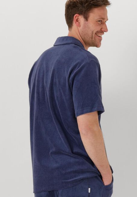Blauwe SELECTED HOMME Casual overhemd SLHRELAXTALON TOWEL SS JERSEY SHIRT - large