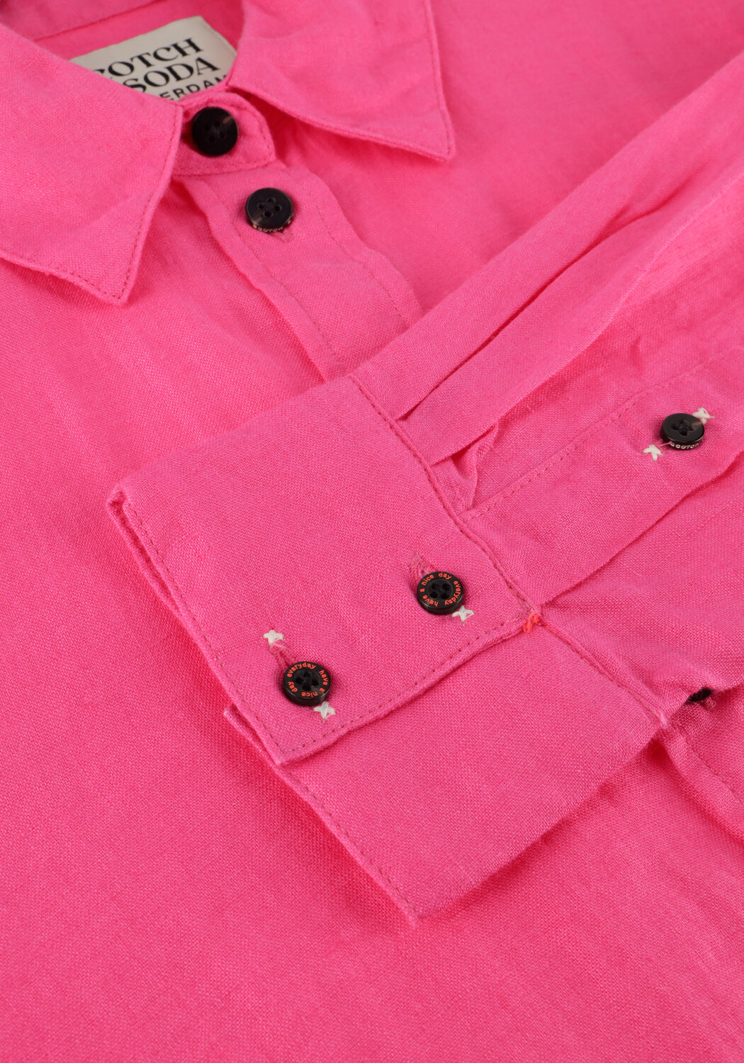 SCOTCH & SODA OVERSIZED LINEN SHIRT Blouses en rose - large