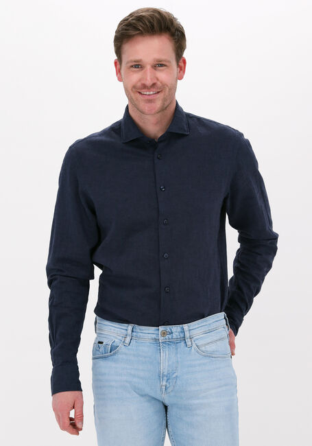 PROFUOMO Chemise décontracté HARTGER W COTTON-LINNEN Bleu foncé - large