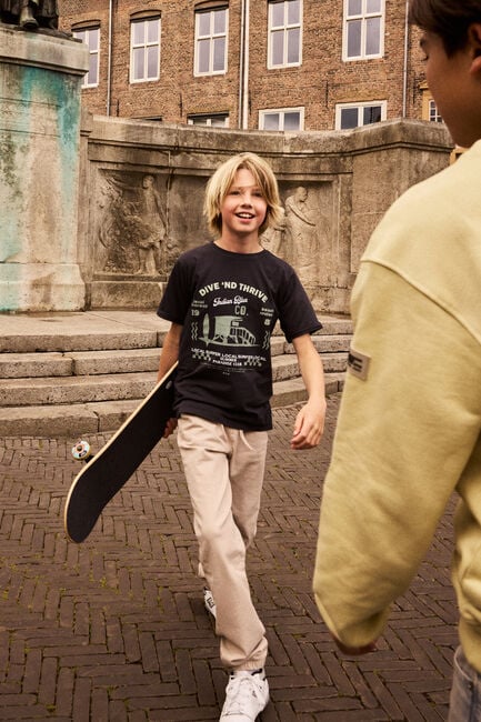 Beige INDIAN BLUE JEANS Pantalon LOOSE FIT TWILL PANTS - large