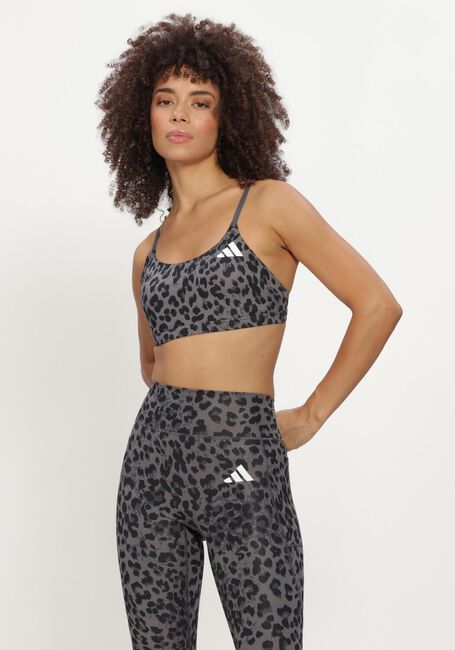 Grijze ADIDAS Sporttops OPT AOP LS BRA - large