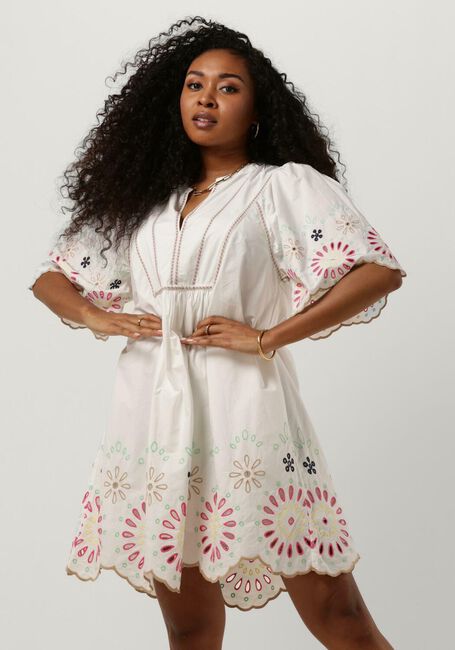 Gebroken wit SCOTCH & SODA Mini jurk BRODERIE MINI DRESS - large