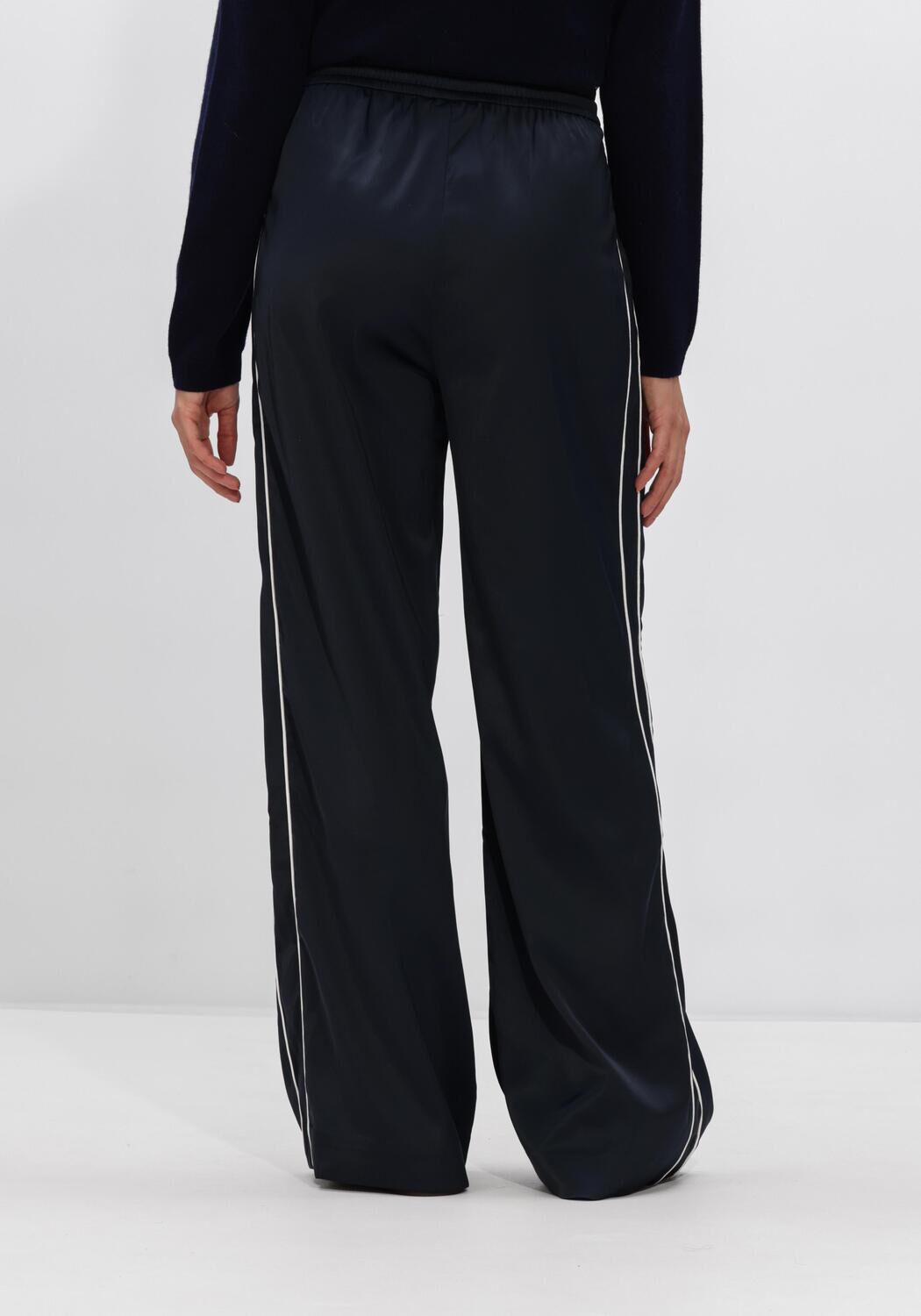 Donkerblauwe GESTUZ Wijde broek GZBICCA HW PANTS - large