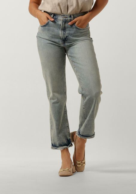 7 FOR ALL MANKIND Bootcut jeans LOGAN STOVEPIPE FROST WITH FOLD UP HEM Bleu clair - large