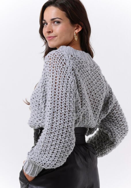 Grijze SIMPLE Trui AKSEL KNIT-VIRGIN-WO-22-3 - large