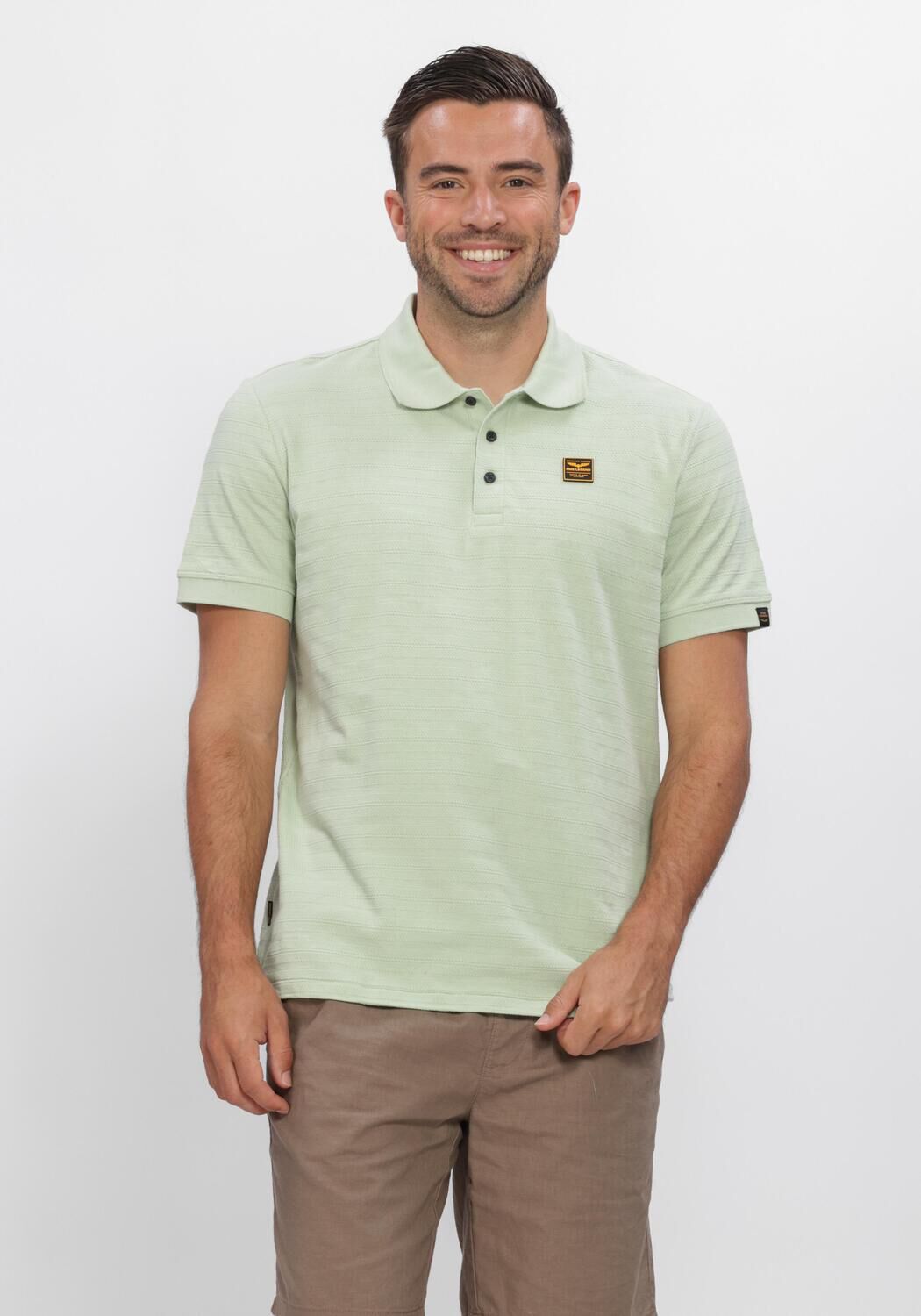 PME LEGEND Polo SHORT SLEEVE POLO JACQUARD JERSEY STRIPE Menthe - large
