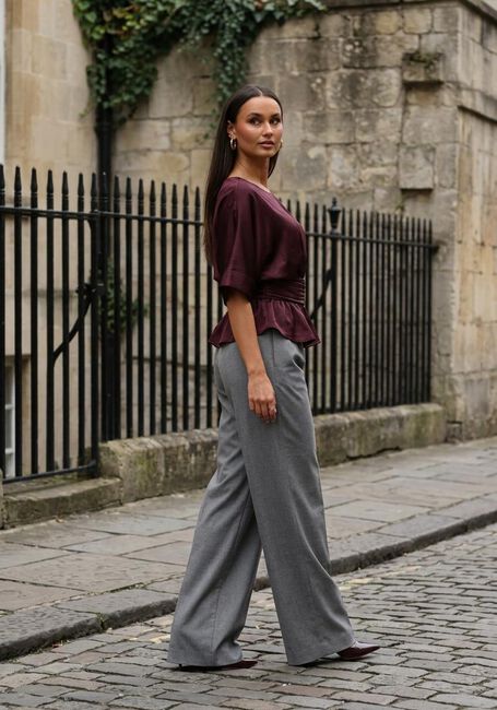 NEO NOIR ANNEGRET HEAVY SATEEN BLOUSE Hauts & T-shirts Bordeaux - large