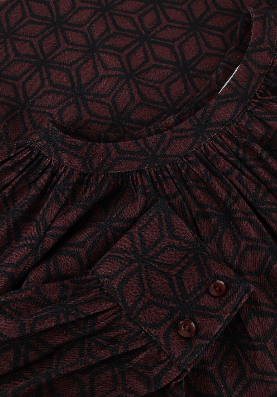 Bordeaux BY-BAR Mini jurk DAE CONTIKI DRESS - large