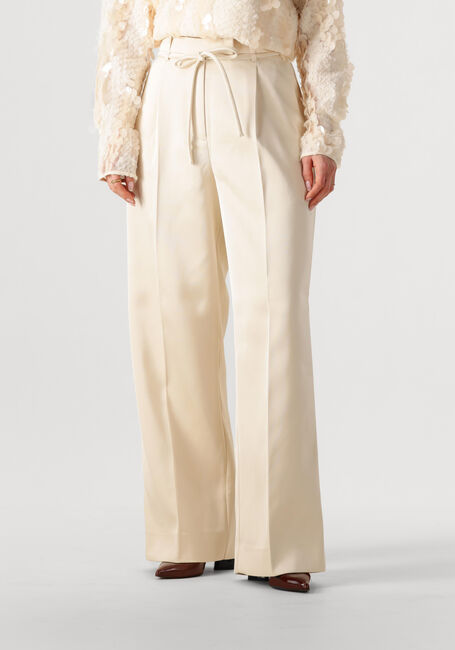SECOND FEMALE Pantalon large DAZZLE TROUSERS Cr&egrave;me - large