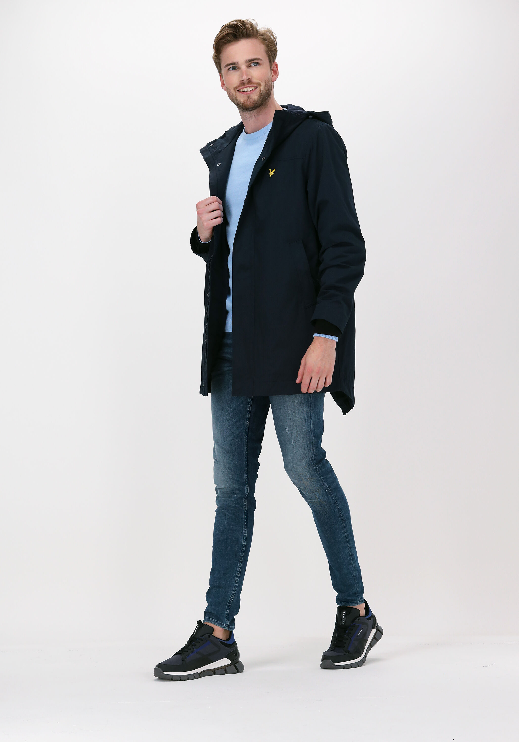 Lyle and scott discount curved hem jacket