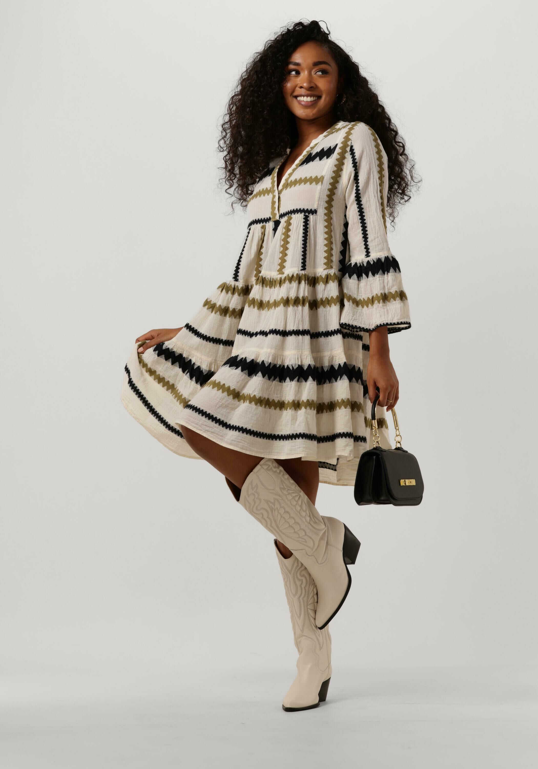 Gebroken wit DEVOTION Mini jurk ELLA Omoda