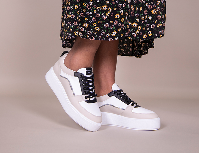 Nubikk-sneakers met platformzool