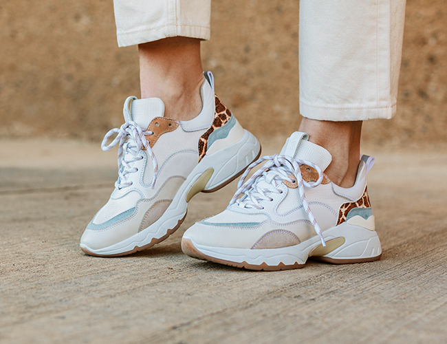 Sneakers met een plateauzool