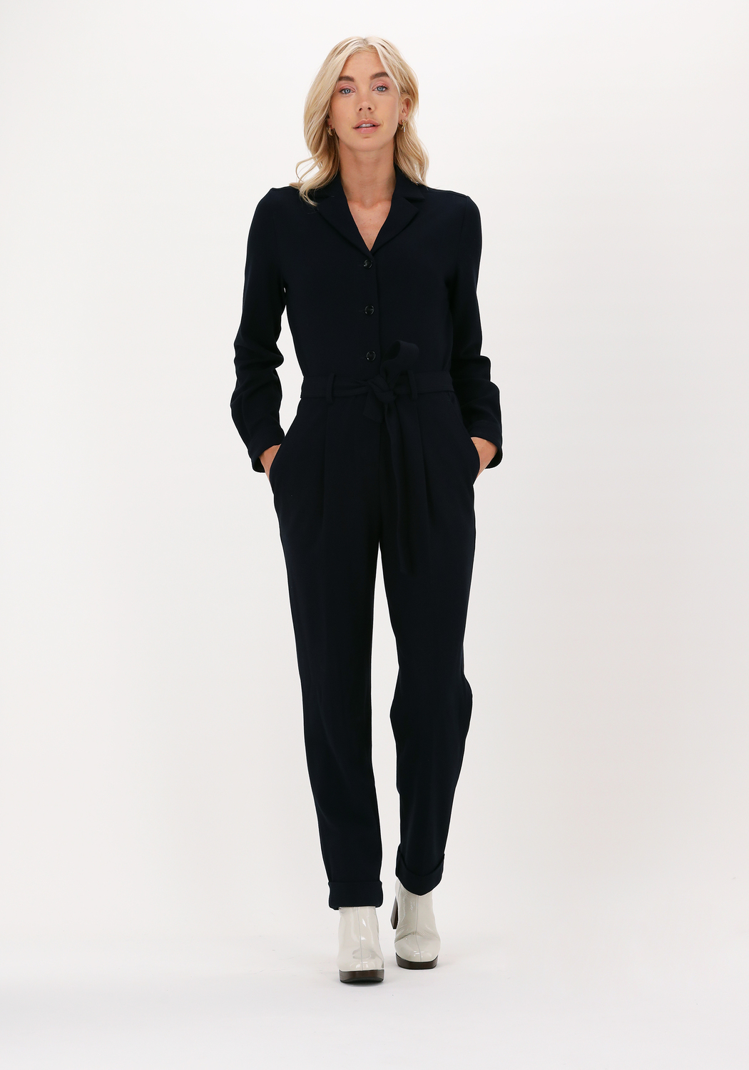 Donkerblauwe VANILIA Jumpsuit RIB JUMPSUIT
