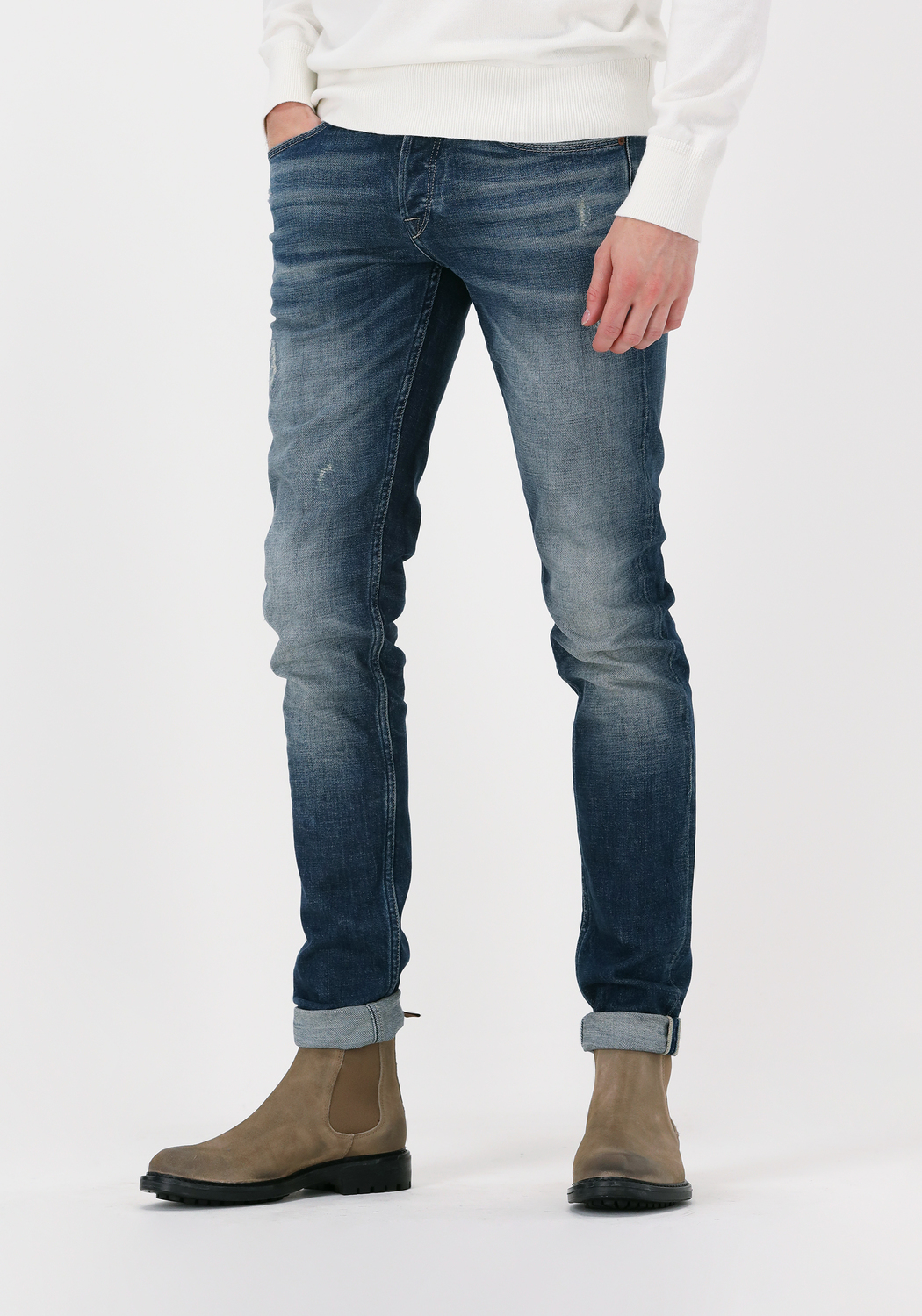 Cast iron riser slim fit jeans sales