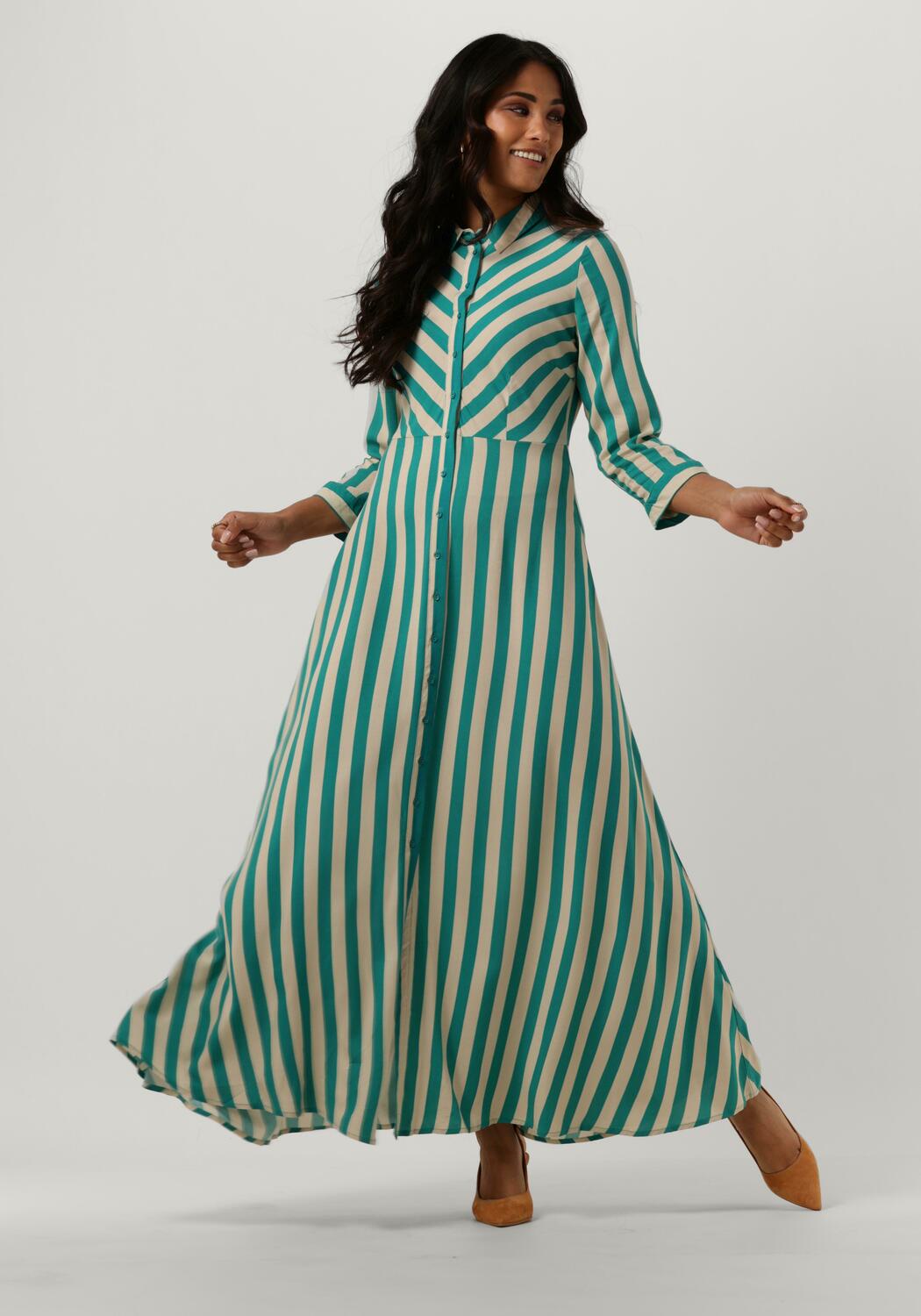 Yassavanna Long Shirt Dress Blue Patterned