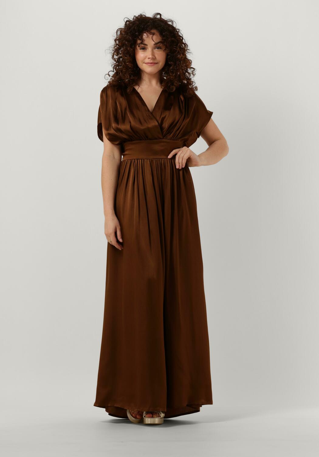 Bruine SEMICOUTURE Maxi Jurk BLONDIE Omoda