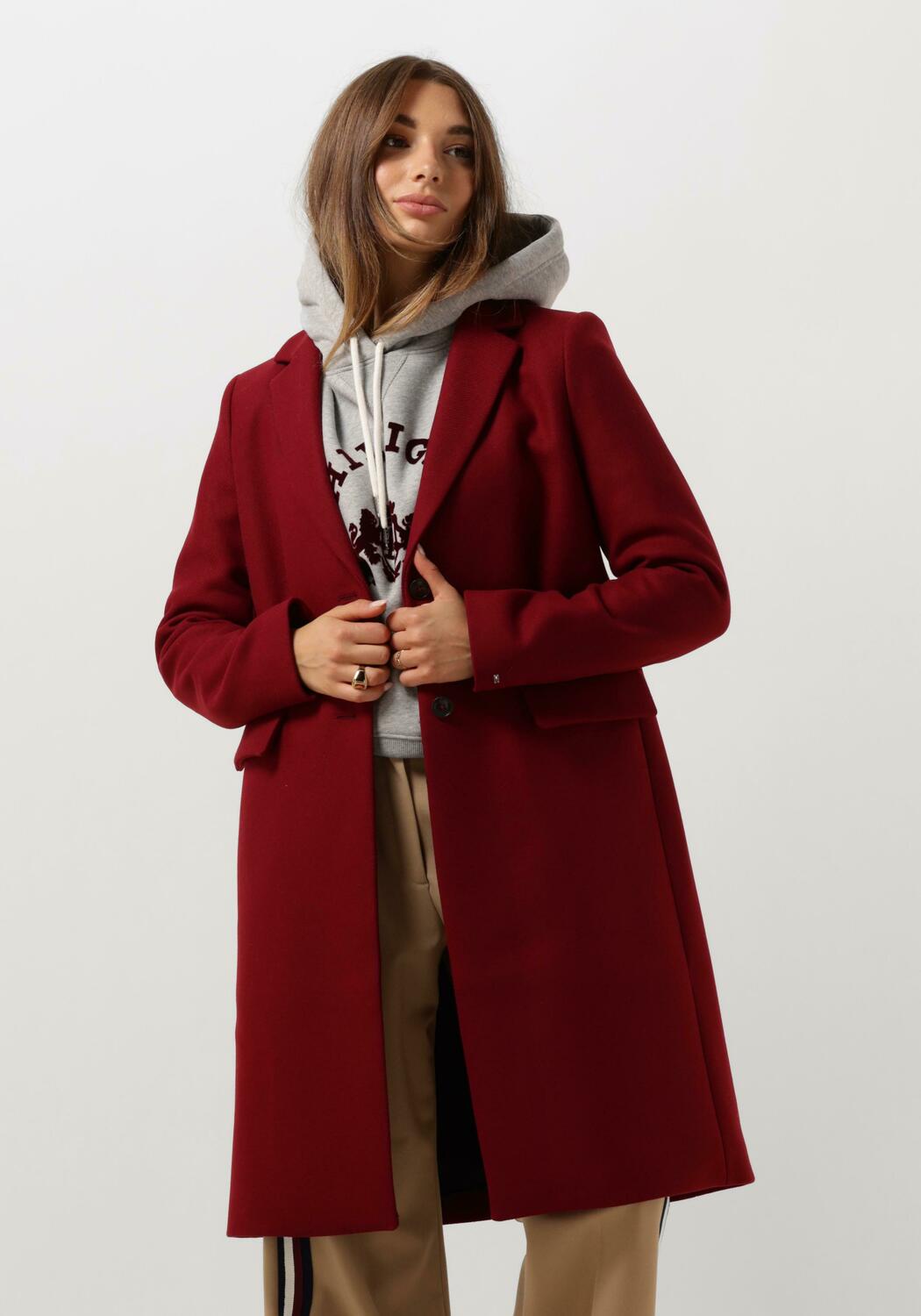 Rode TOMMY HILFIGER Mantel WOOL BLEND CLASSIC COAT | Omoda