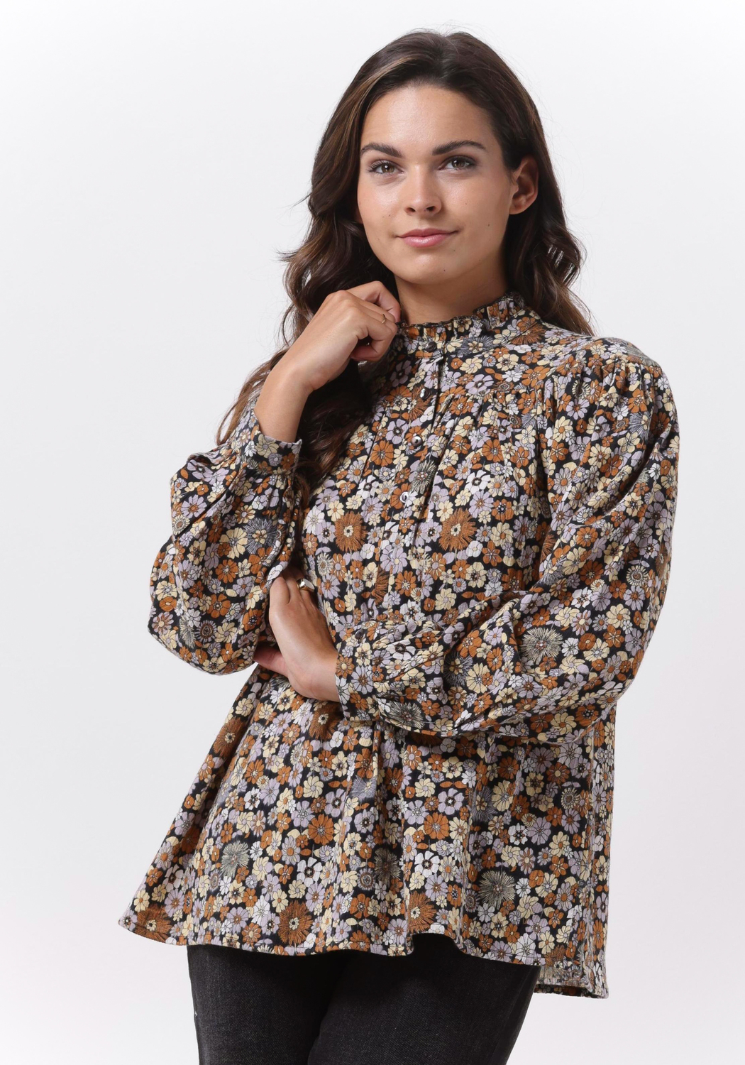 Haut Tunique/blouse ANTIK BATIK En Soie 100% - Taille S - Occasion Très Bon état