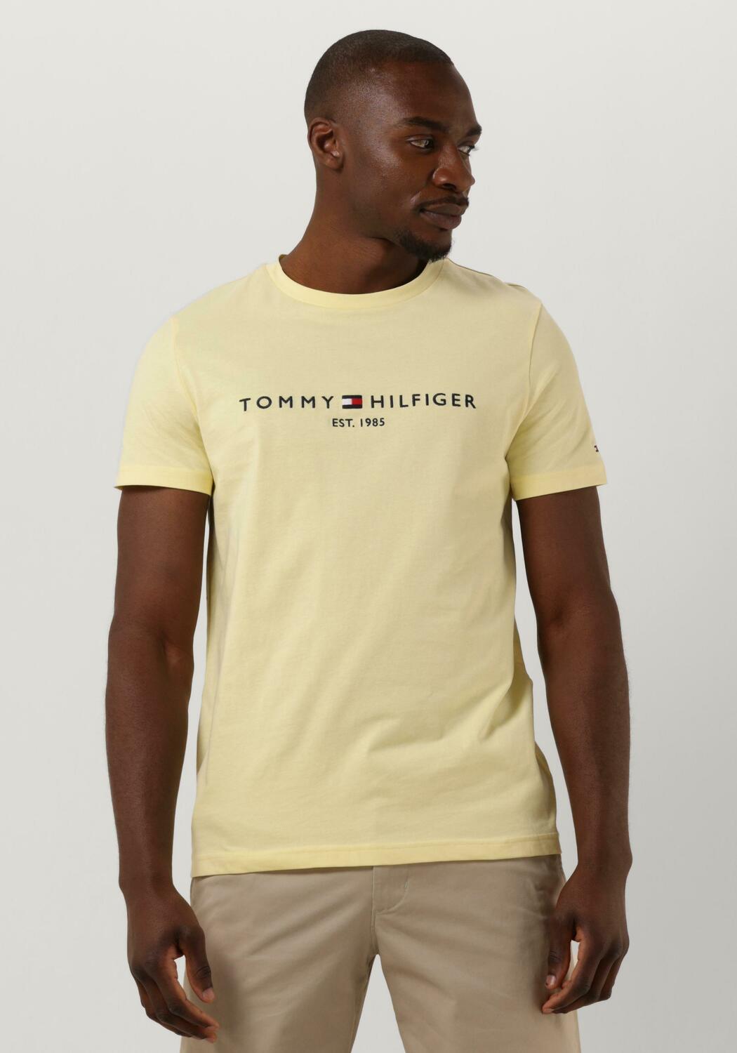 Gele TOMMY HILFIGER T-shirt TOMMY LOGO TEE Omoda