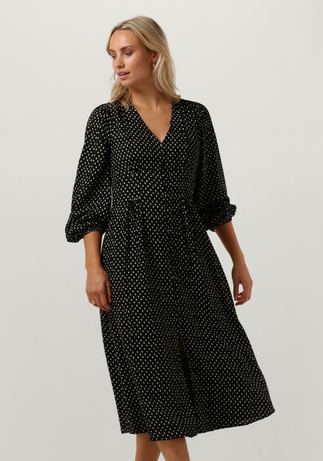 Mini Timma NEO NOIR Robe midi TIMMA MINI STITCH DRESS en noir | Omoda