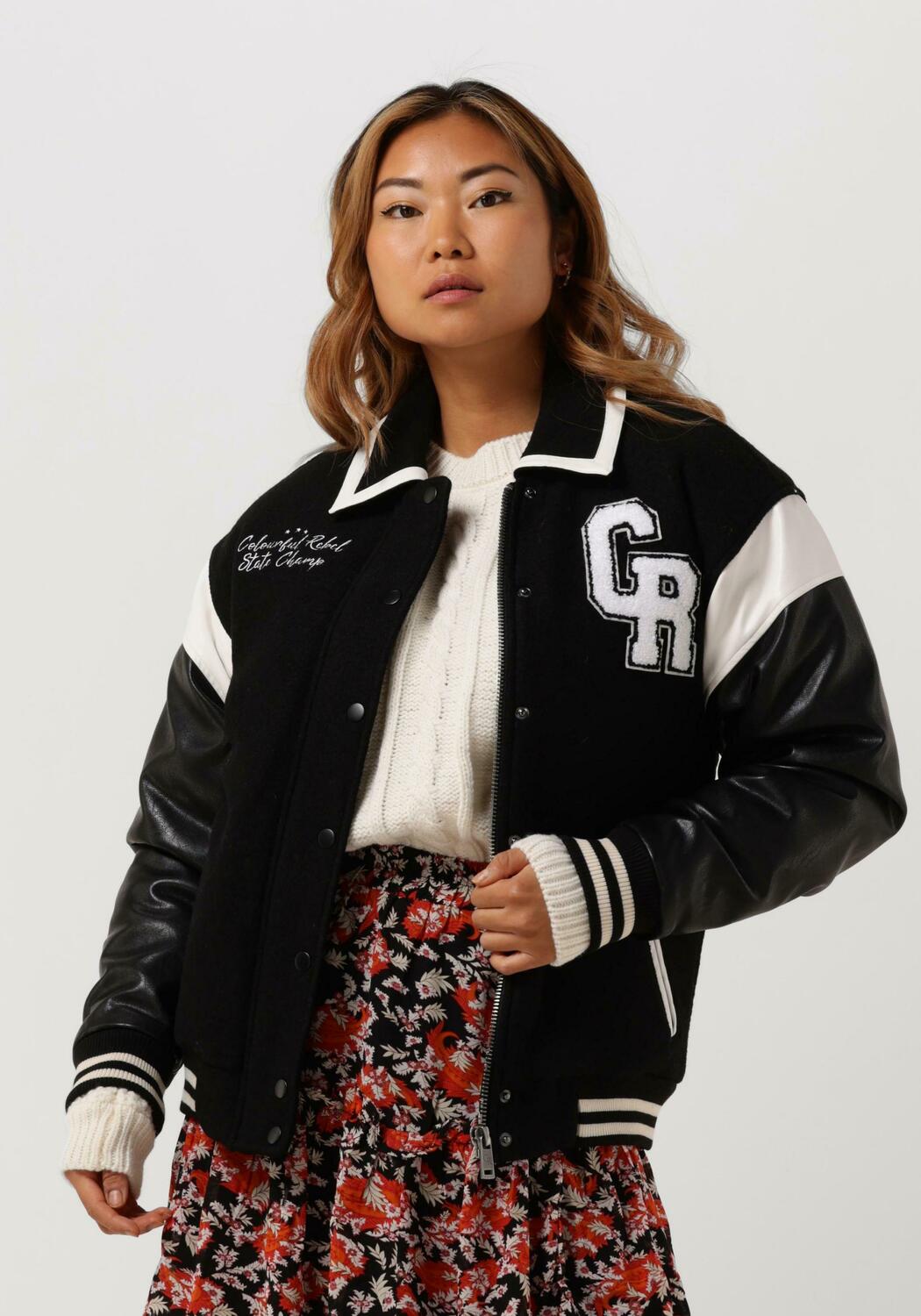 Baseball jacket on sale colourful rebel